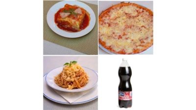 Combo #5 (lasaña + espagueti + pizza + refresco)